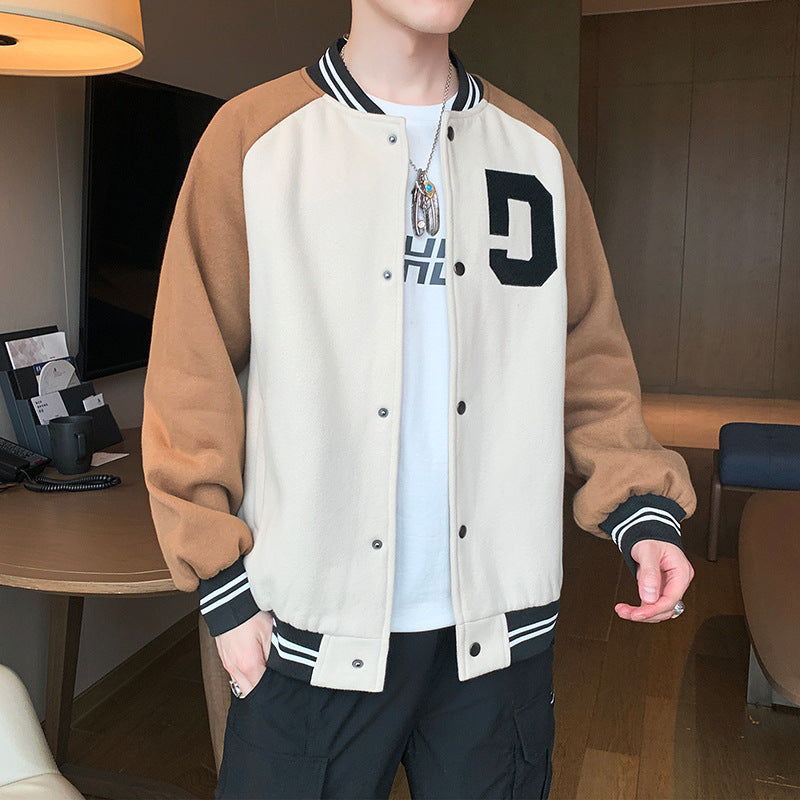 Student Plus Size Baseball Uniform Casual Jacket Pi-Mart