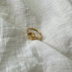 Minimalist Dainty Rays Circle Index Ring Pi-Mart