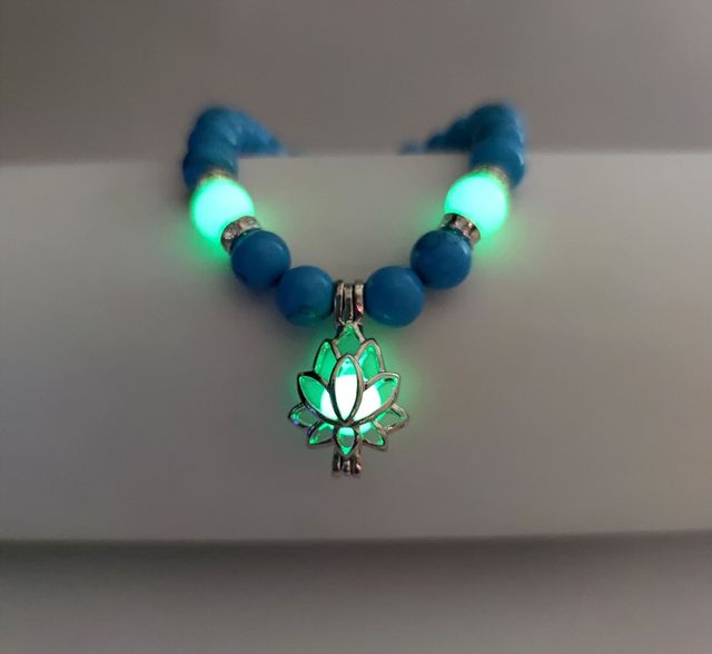 Glow In The Dark Natural Stone Bracelet Pi-Mart