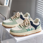 Lace-up Casual Shoes Men Soft Thick Sole Fashion Comfortable Breathable Flats Sneakers Student Platform Outdoor Walking Shoes Pi-Mart