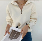 Turtleneck Zipper Sweater Pi-Mart