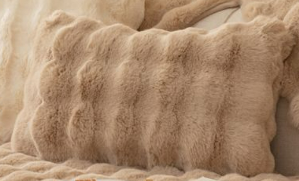 Winter Thickened Rabbit Plush Modern Sofa Cushion Pi-Mart