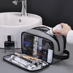 Three-Layer Large-Capacity Men's Toiletry Bag – Travel Portable Cosmetic Storage Bag with Compartments for College Dorm, Camp, Gym – Perfect for Organized Packing - SJB-DIAMOND ELITES