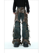 Retro Deconstructed Jeans Men's Detachable Stitching Lootquake LLC