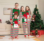 Family Pajamas Matching Sets Red Stripe Xmas Holiday Sleepwear Jammies Long Sleeve PJs Outfits Pi-Mart