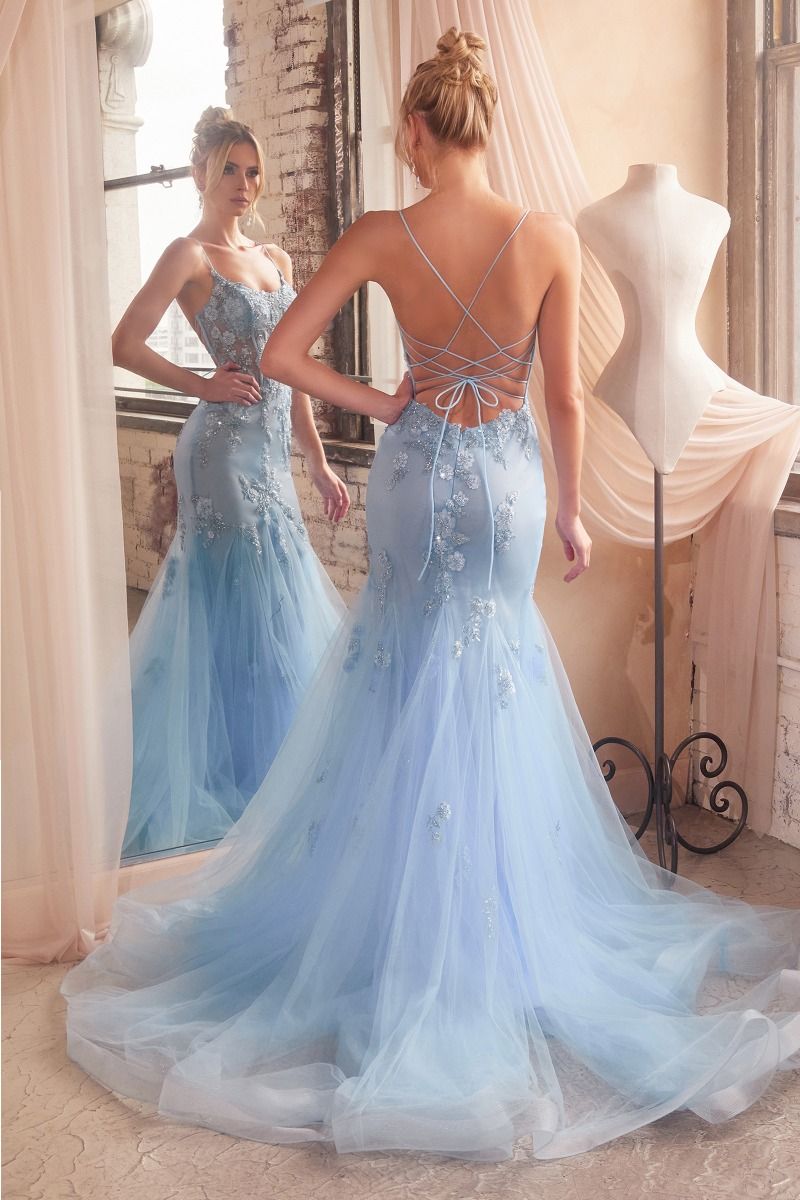 Embellishment Pastel Mermaid Dress Purplish Diva