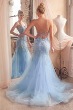 Embellishment Pastel Mermaid Dress Purplish Diva