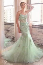 Embellishment Pastel Mermaid Dress Purplish Diva
