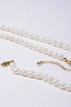 Small-sized natural pearl bracelet, necklace set