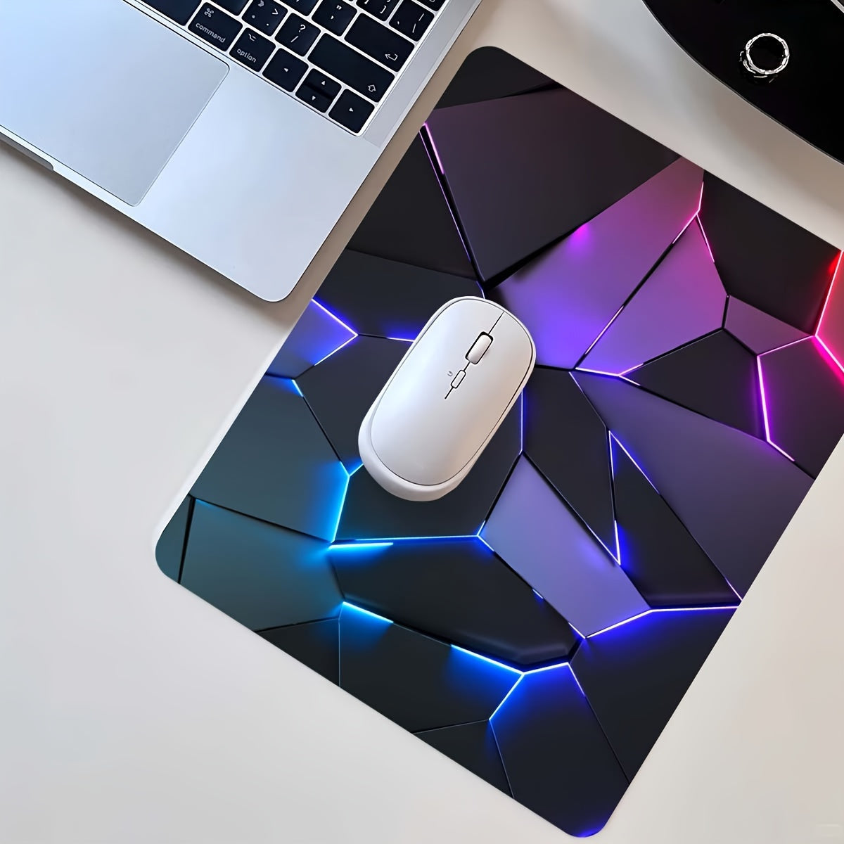 1pc Durable Gaming Mouse Pad with Stylish Geometric Design - Waterproof, Non-Slip, Washable Desk Mat for Keyboard, Sketchbook - Ideal Gift for Gamers, Office, and Study Accessories - Polyester Material No Battery Required Lootquake LLC