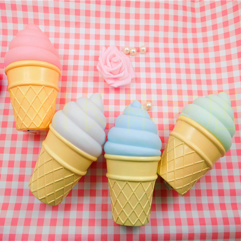 Explosive Ice Cream Modeling Lamp Creative Gift Night Light Girl Heart Sun Moon Decoration Pi-Mart