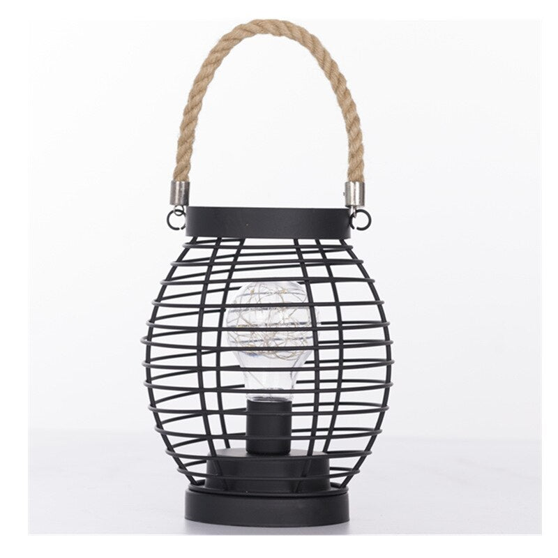 LED Iron Lantern Table Lamp - SJB-DIAMOND ELITES