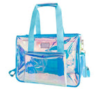 PVC Symphony translucent beach bag, Portable tote bag for going out, Transparent tote purse for sports, clear bag for stadium events - SJB-DIAMOND ELITES