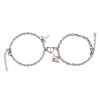 2Pcs Heart Magnet Bracelet for Lovers Pi-Mart