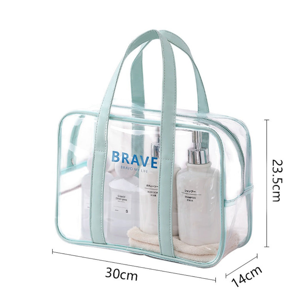 Waterproof beach bag, wet and dry separation fitness bag, toiletry bag, storage goggles, swimsuit swimming bag, Transparent Cosmetic Bag, - SJB-DIAMOND ELITES