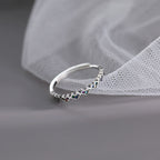 925 Loving Heart In Sterling Silver Ring Female Light Luxury High Sense Pi-Mart