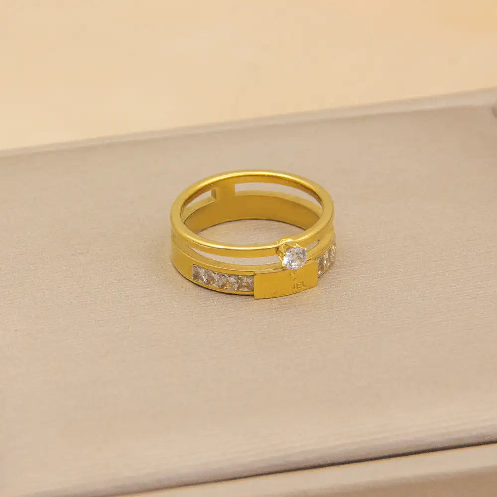 Non-fading Special Interest Light Luxury Fashion Double-layer Ring Lootquake LLC