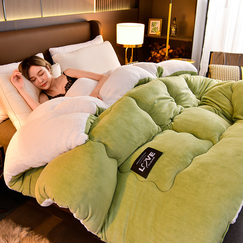 Luxury Winter Thickened Warm Double-sided Milk Velvet Quilt  Fleece Pi-Mart