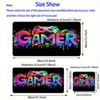 Extra-Large Gaming Mouse Pad with UV Black Light Feature - Non-Slip, Washable Rubber Base, Game Console Design Desk Mat for Gamers and Office Use Lootquake LLC