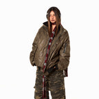 American-style Fake Two-piece Suede Bomber Jacket Cotton-padded Jacket Pi-Mart