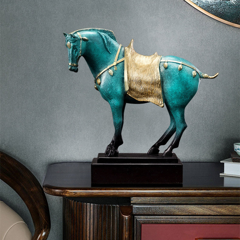 Pure Copper Horse Decoration Sancai Lootquake LLC