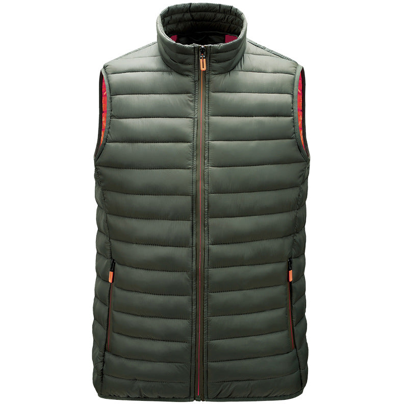 Fashion Men's Autumn Vest Stand-Collar Cotton Jacket