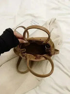 Stylish Suede Handbag – Adjustable Strap & Dual-Use Design
