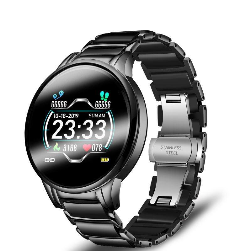 New Ceramic Smart Sport Fitness Watch For Women With Heart Rate Blood Pressure Monitor For Android and  IOS Sistems Sport Multifunctional Steel Belt Smartwatch - SJB-DIAMOND ELITES
