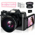 4K 48MP 16X Autofocus Digital Camera for Photography and Video, WiFi Enabled, 3" 180° IPS Flip Screen, Anti-Shake, Compact Vlogging Camera with 32GB Card and 2 Batteries Lootquake LLC
