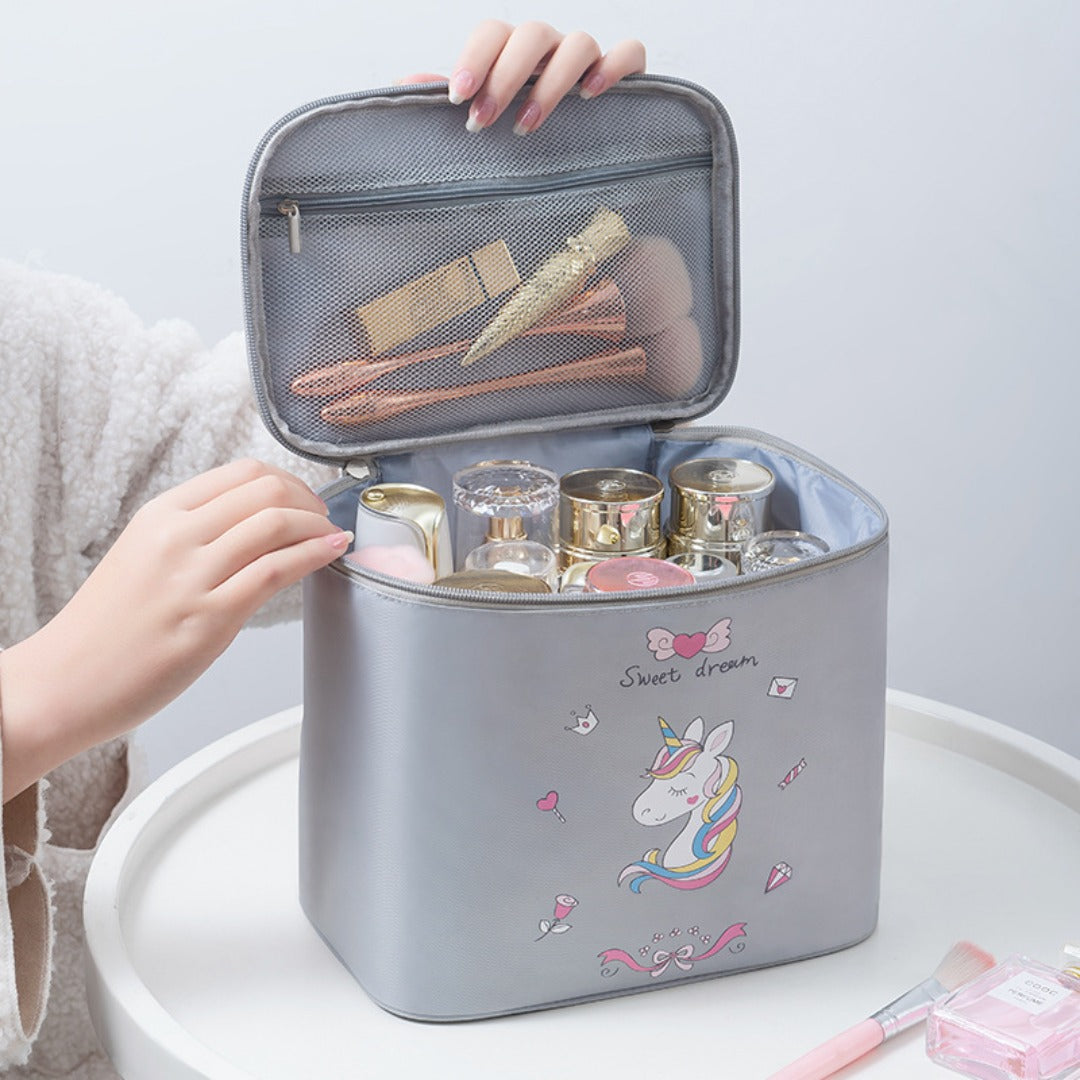 Waterproof cosmetic bag, large capacity foldable portable travel bag, women's cosmetic storage bag, toilet bag, makeup bag organizer, - SJB-DIAMOND ELITES