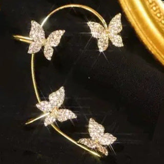 Fashion Earring Butterfly Ear Clip And Ear Hook Jewelry Pi-Mart