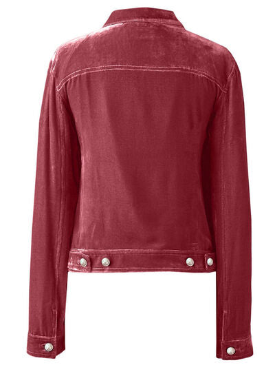 Casual Button-Up Long Sleeve Jacket with Chest Pockets and Relaxed Fit Stevvex