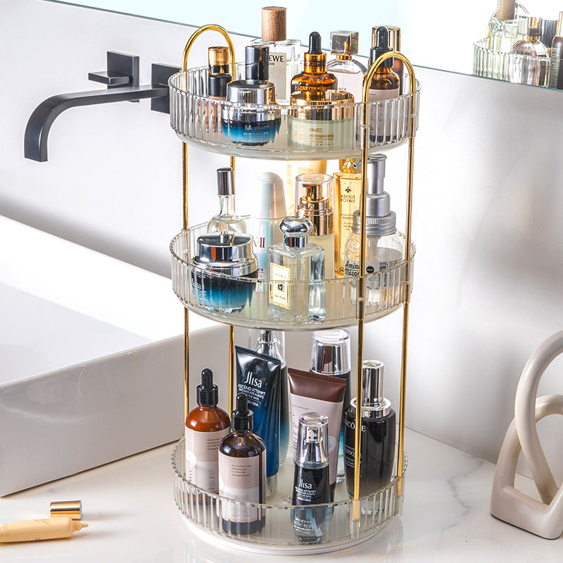 Bathroom Cosmetics Rotating Storage Rack Desktop Pi-Mart