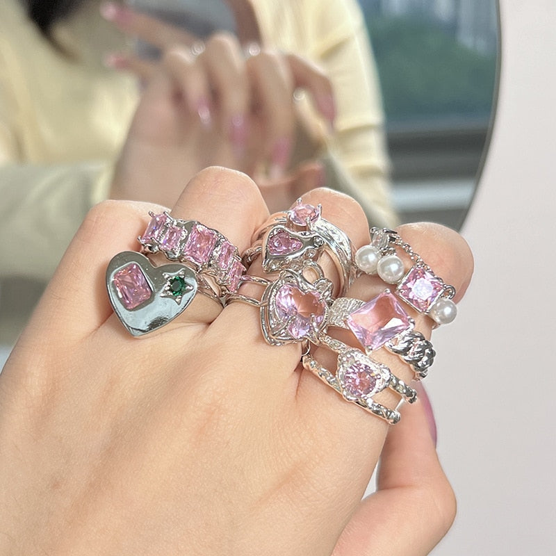Trendy Metal Geometric Ring Pi-Mart