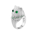 Premium Designer Sterling Silver Simulated Emerald Pi-Mart