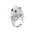 Premium Designer Sterling Silver Simulated Emerald Pi-Mart