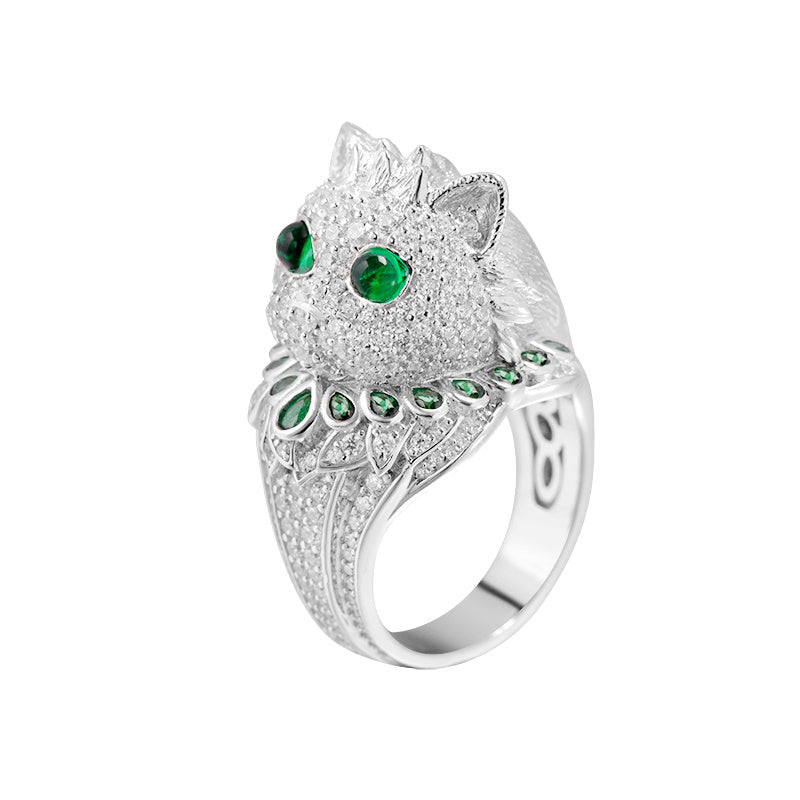 Premium Designer Sterling Silver Simulated Emerald Pi-Mart
