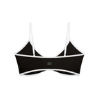 Loki & Ivy Color Block Ruched V-Neck Sports Bra
