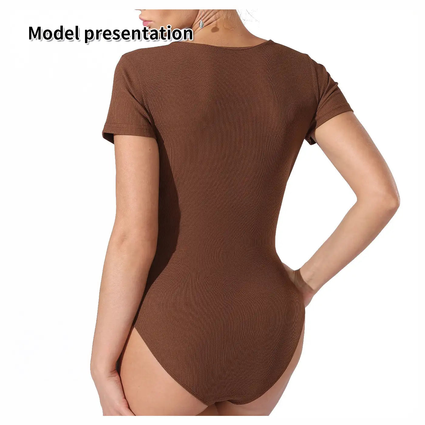 Women's Fashion Simple Solid Color Bodysuit - SJB-DIAMOND ELITES