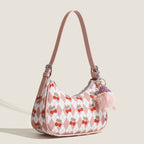 Small versatile underarm bag, cute cherry pattern shoulder bag, top handle bag, crescent bag  hobo - SJB-DIAMOND ELITES