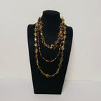 Handmade Premium Crystal Necklace |  Artisan Woven Jewelry with Alloy Accents  | Elegant Sparkling Statement Necklace for Women (MAC344)