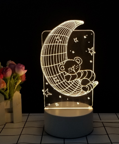 3D Table Night Lamp - SJB-DIAMOND ELITES