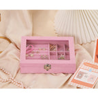 Flannel dustproof jewelry box with lid, ring earrings, earrings, necklace storage box, anti-oxidation jewelry storage box - SJB-DIAMOND ELITES