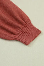 Colorblock Bishop Sleeve Sweater - Ribbed Trim | Femstylo