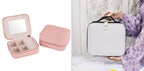 Smart LED Cosmetic Case With Mirror Cosmetic Bag Large Capacity Fashion Portable Storage Bag Travel Makeup Bags Pi-Mart