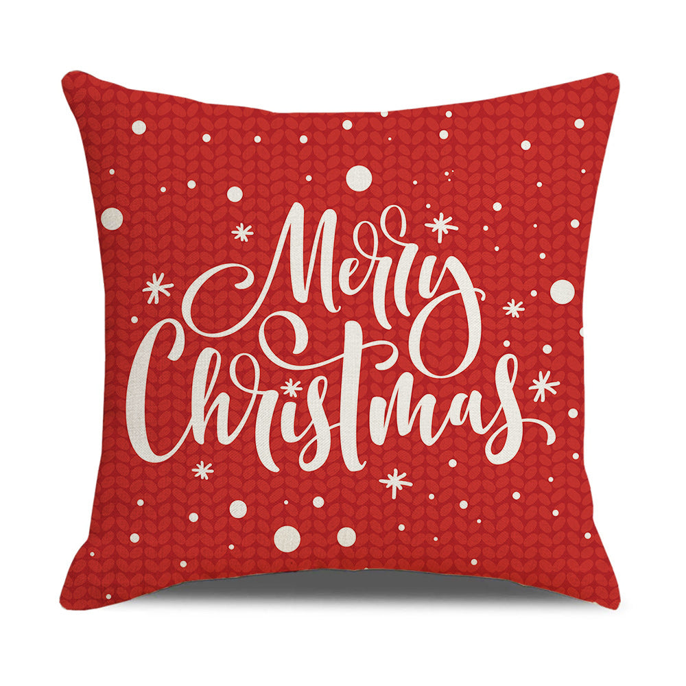 Santa Printed Cushion Sofa Cushion Home Furnishing Pi-Mart