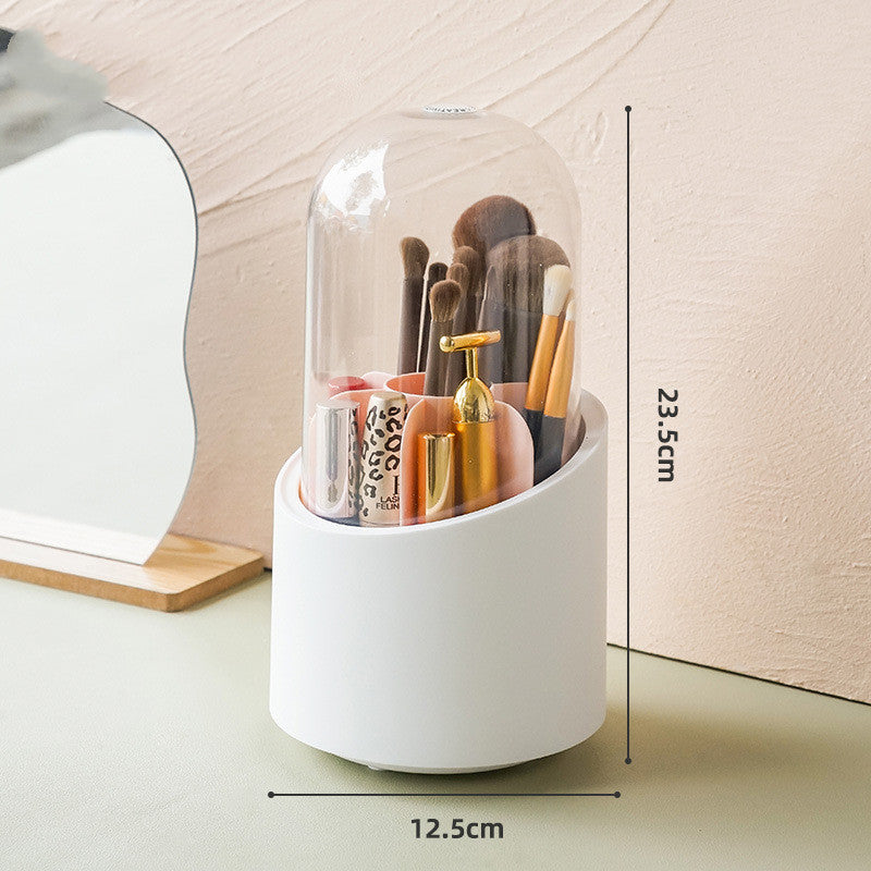 Dust Proof Household Acrylic Lipstick Cosmetic Storage Box Rotating Brush Barrel Pi-Mart