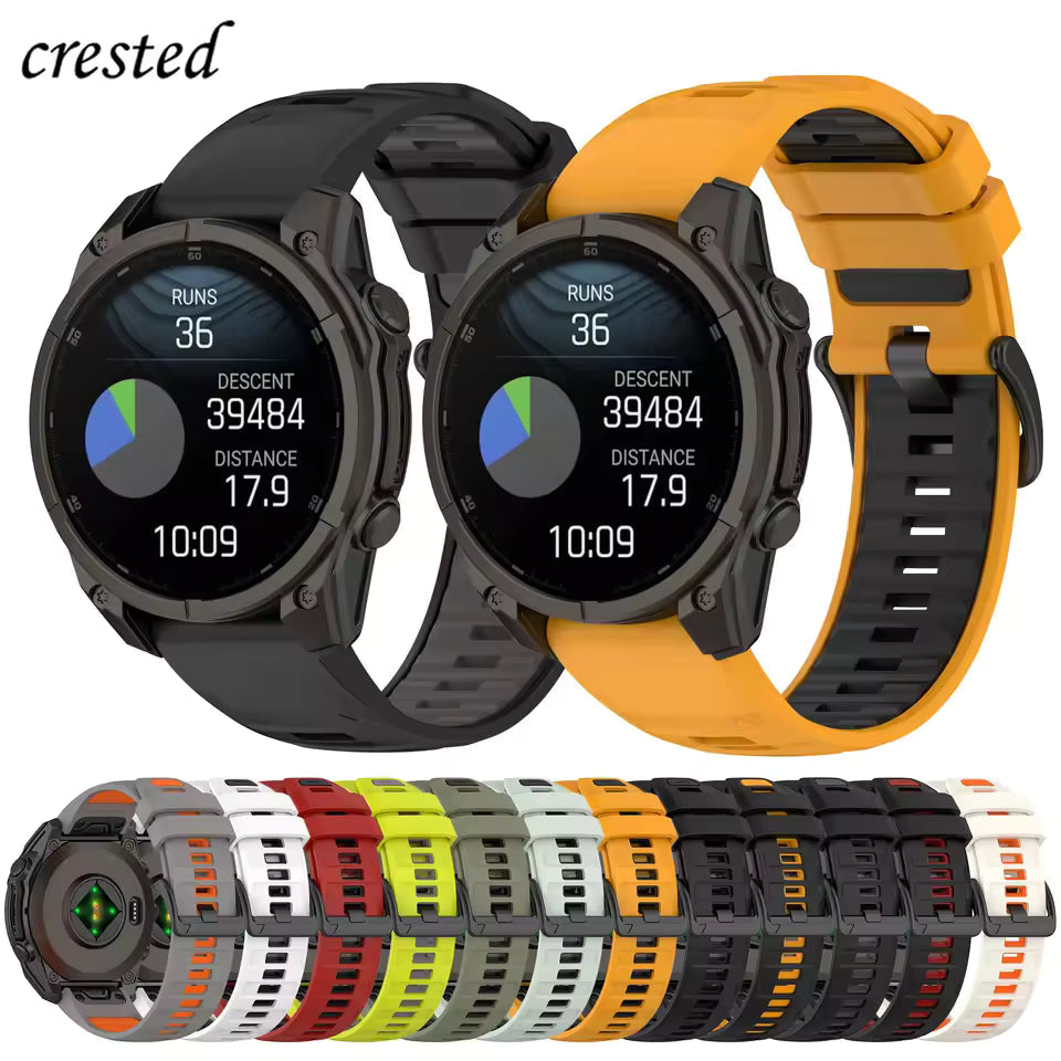 Garmin Silicone Strap - Soft Flexible Comfortable Band