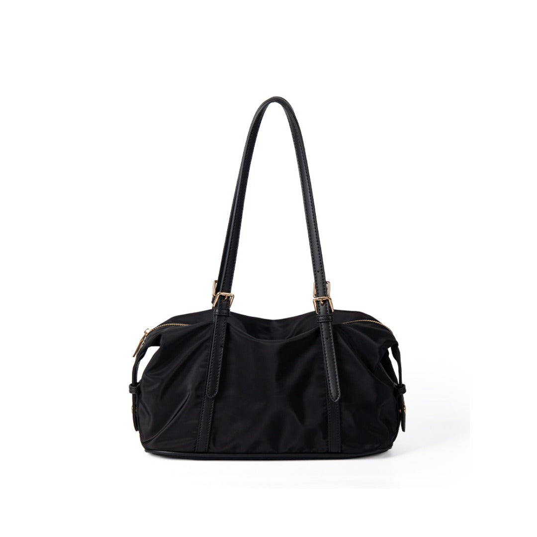 Summer contrasting shoulder bag women, versatile commuter large capacity Boston bag, top handle purse, hobo shoulder purse