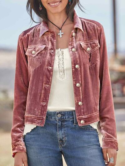 Casual Button-Up Long Sleeve Jacket with Chest Pockets and Relaxed Fit Stevvex
